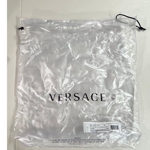 Versace Transparent Plastic Travel Bag - Designer Logo Tote - Stylish & Durable - Picture 1 of 4